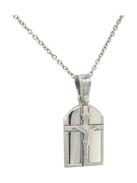 Xryseio Anhänger Kinder Amulett aus Weißgold 14K FL1147