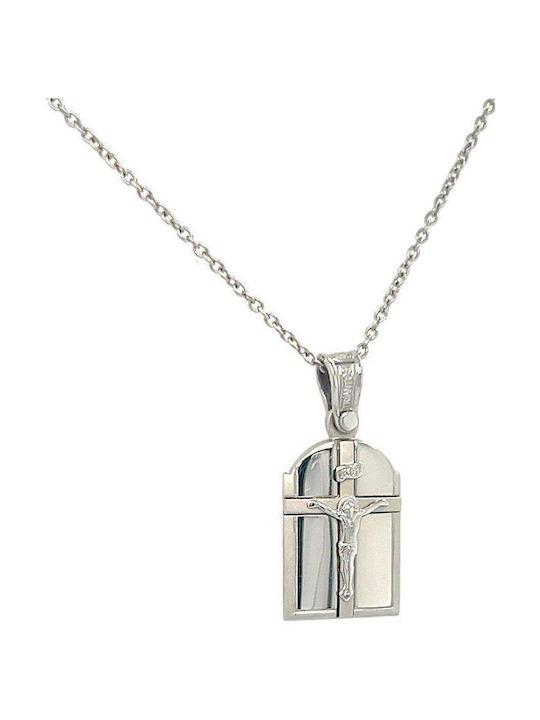 Xryseio Anhänger Kinder Amulett aus Weißgold 14K FL1147