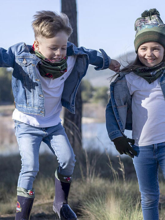 Jurassic World Kinder Beanie Set mit Schal & Handschuhen Gestrickt Grün