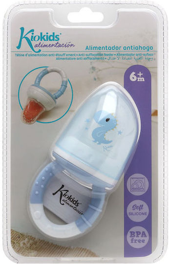 Kiokids Πιπίλα Φαγητού Ροζ Little Dinosaur από Σιλικόνη για 6+ μηνών