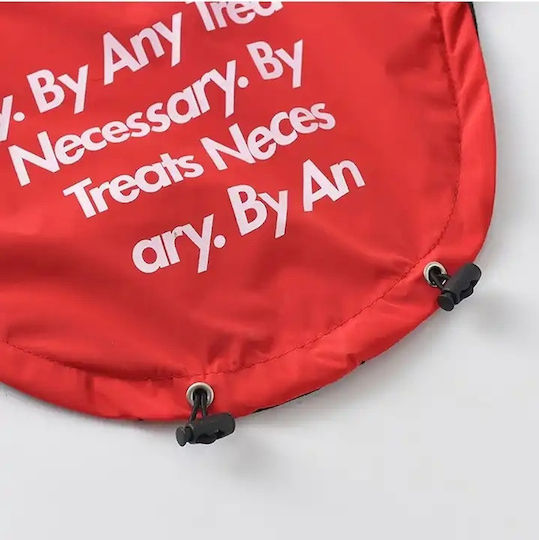 Red Waterproof Dog Coat with Hood