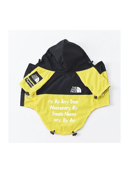 Yellow Waterproof Dog Coat with Hood