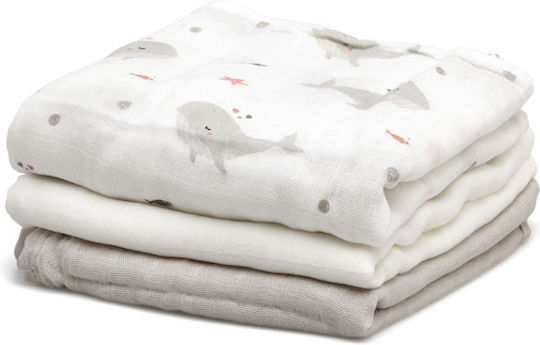 Kiokids Swaddle Blanket 70x70cm 3 Pieces Kiokids Swaddle Blanket 70x70cm 3 Pieces