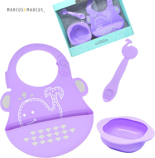 Marcus & Marcus Feeding Set made of Silicone 3pcs for 6+ months