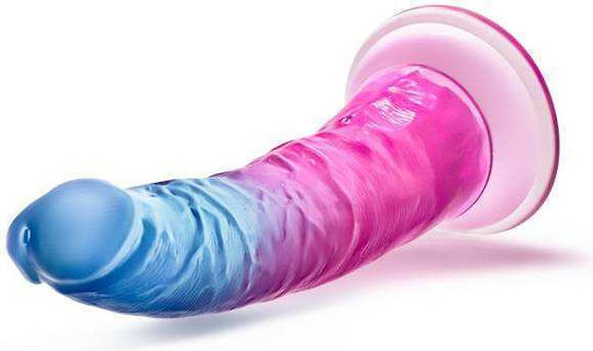 Blush Glass Dildo with Balls and Suction Cup 19cm