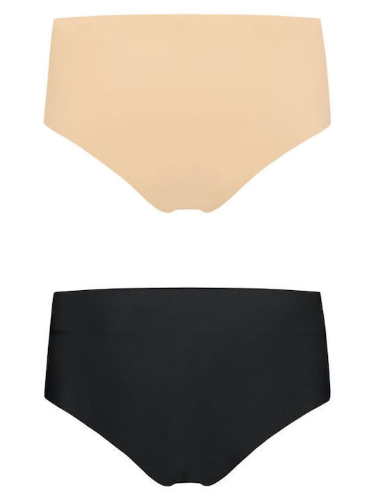 Γυναικεία Slip 2Pack χωρίς Ραφές Μαύρα