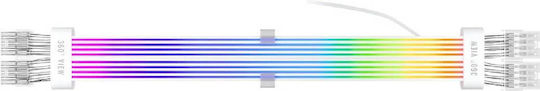 1STPLAYER 6+2 Pin PCIe - 6+2 Pin PCIe Cable Λευκό NC2-8P-WH