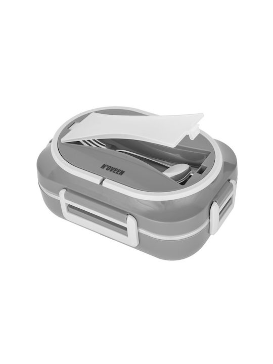 N'Oveen Plastic Electric & Thermo Lunch Box Noveen Heated Dark Grey 1000ml