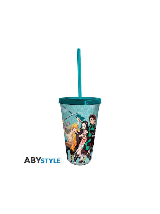 Abysse Tumbler Ποτήρι από Πλαστικό με Καλαμάκι 470ml