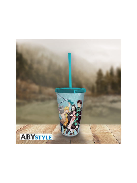 Abysse Tumbler Ποτήρι από Πλαστικό με Καλαμάκι 470ml