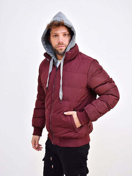 Winter Jacket Puffer Burgundy