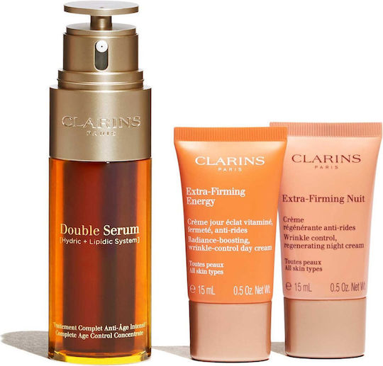 Clarins Double Serum & Extra-Firming Комплект За Грижа За Стягане На Кожата 4 Бр