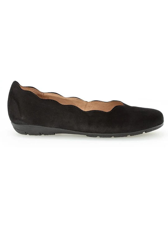 Gabor Suede Ballerinas Black