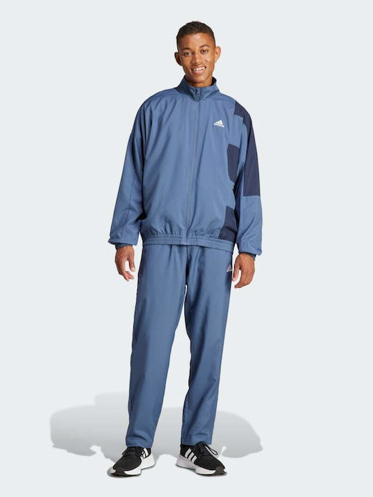 adidas Colorblock Tracksuit Glossy with Elastic Blue IP3111