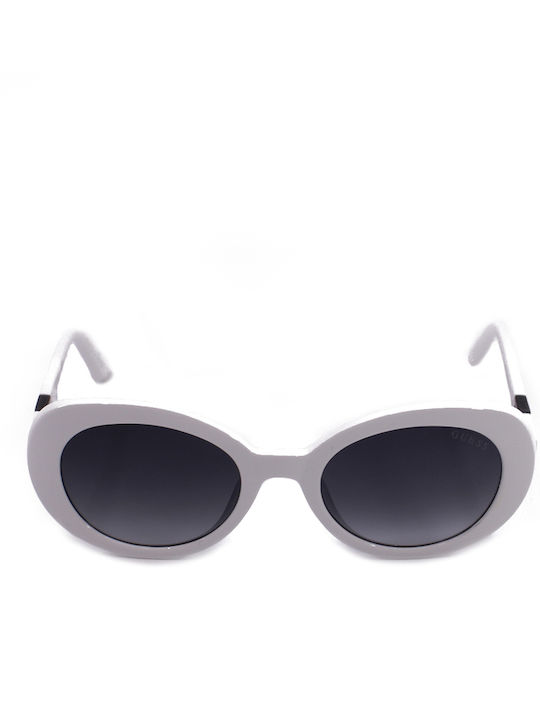 Guess Women's Sunglasses with White Plastic Frame and Gray Gradient Lens GU7632 21B