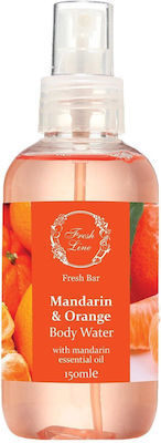 Fresh Line Mandarin & Orange Skin Care Set for Cleaning Body Cleaning with Body Scrub & Bubble Bath