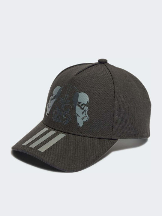 adidas Kids' Jockey Fabric Cap Black