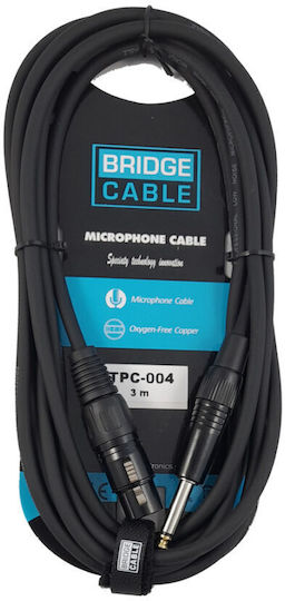 KAL Electronics Cable XLR male - 6.3mm male Μαύρο 3m (TPC-004)