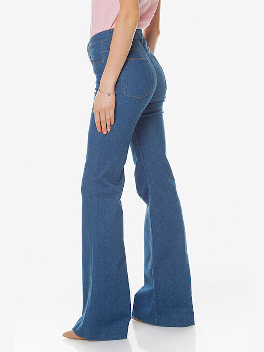 Trussardi Women's Jean Trousers Flared Azure