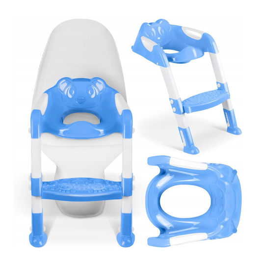 Ricokids Детско Тоалетно Столчe Синьо със Стъпало и Дръжки