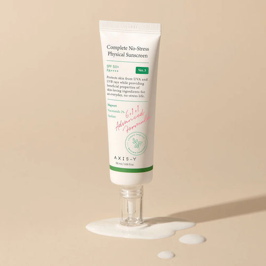 Axis-y Complete No-stress Physical Mineral Αντηλιακό Προσώπου SPF50 50ml