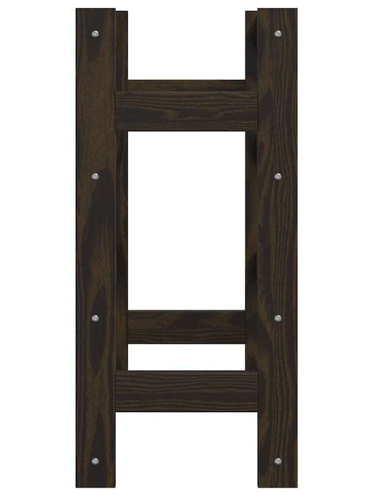 vidaXL С крака Κάβα Ποτών Дърво Черен 43x25x54εκ.
