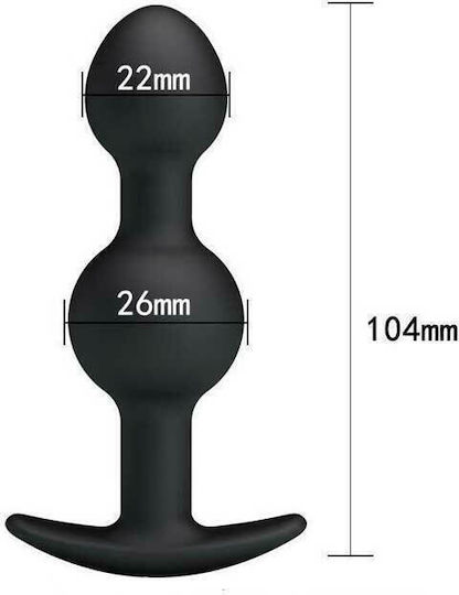 Pretty Love Special Anal Stimulation Πρωκτικές Μπίλιες Μαύρες 10.3cm
