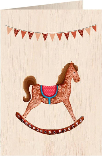 Greeting Card Wooden 16.2x11.4cm