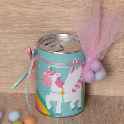 Christening Favor with Piggy Bank made of Metal