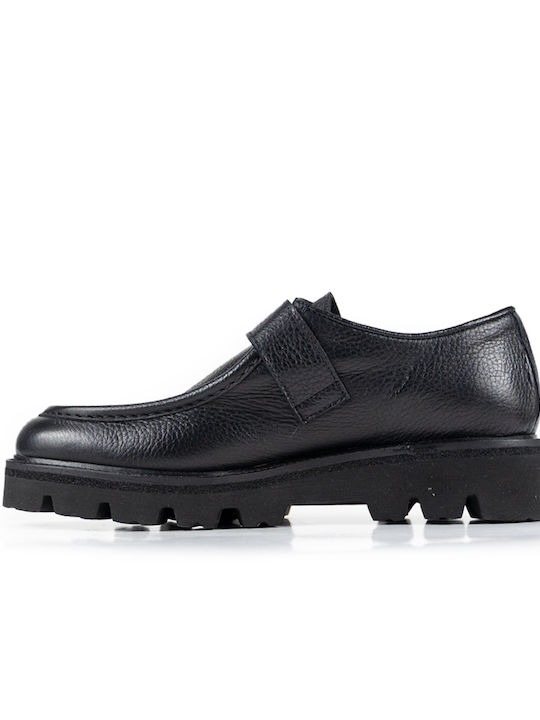 Leather Men's Loafers in Black Color
