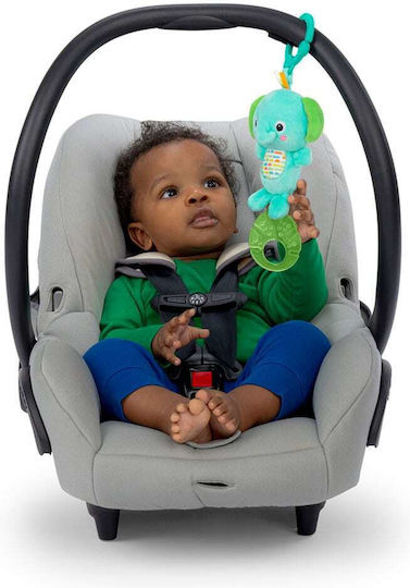 Bright Starts Pendant Toy for Car with Music Tug Tunes On-the-go Toy- Elephant for 0++ Months