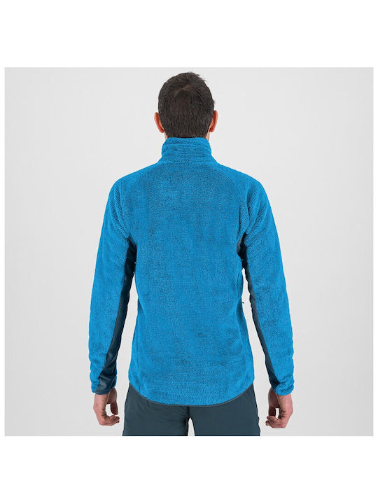 Karpos Outdoor Ανδρική Ζακέτα Fleece με Φερμουάρ Diva Blue