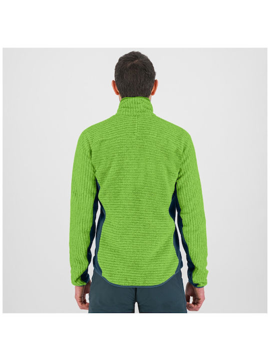 Karpos Outdoor Men's Fleece Cardigan with Zipper Green Flash/Midnight