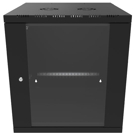 Canovate Монтиран на стена Рак кабинет 15U 60x65см Черен WS3D-9-156HA