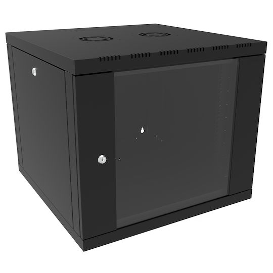 Canovate Επιτοίχια Καμπίνα Rack 12U 60x60cm Μαύρο WS3O-9-1266A