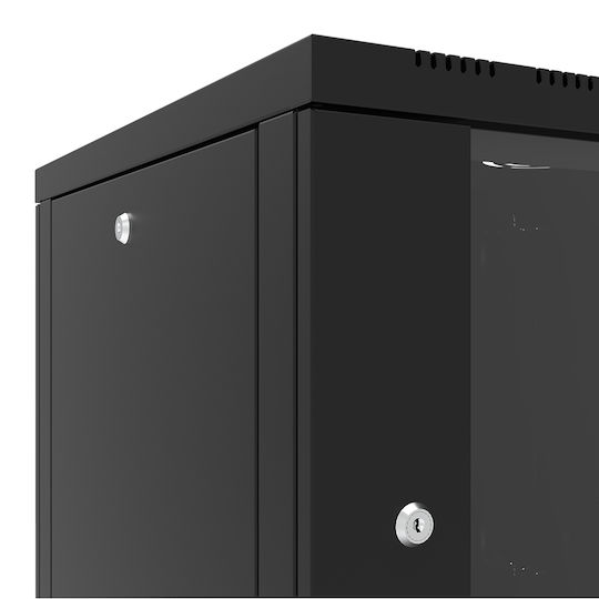Canovate Επιτοίχια Καμπίνα Rack 12U 60x60cm Μαύρο WS3O-9-1266A