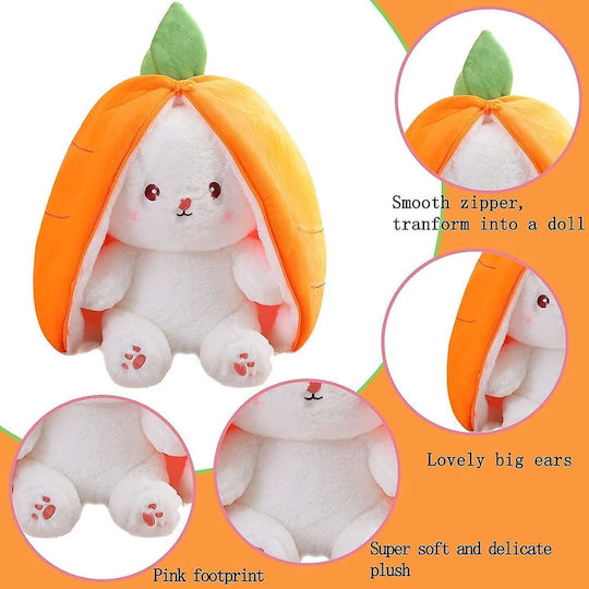 Plush Bunny White - Orange