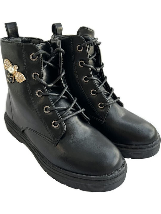Kids Boots with Zipper Black