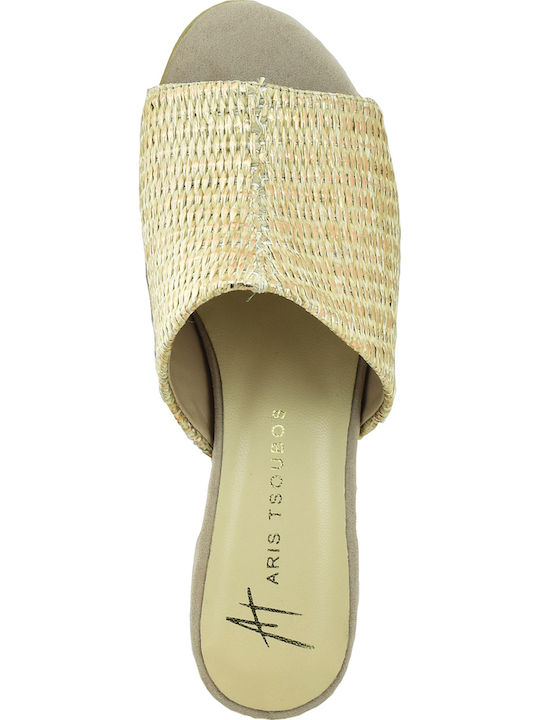Damen Flache Sandalen Goldene AS6019 Gold Nude