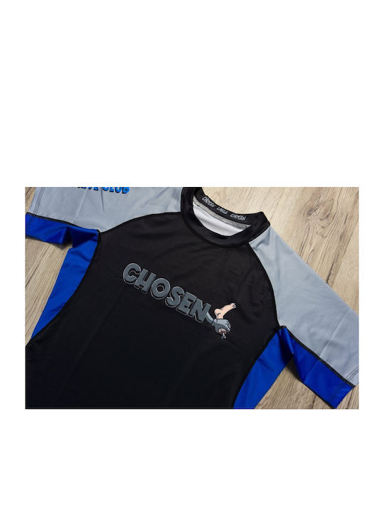 Chosen Leglockers Club Herren Kurzärmlig T-Shirt CHRS127 für Jiu-Jitsu Schwarz