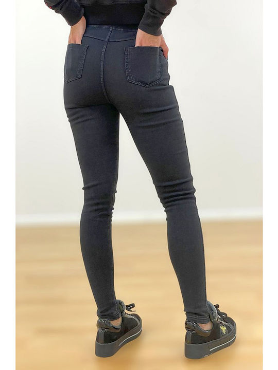 IDER Frauen Gekürzt Leggings mit Fleece-Futter Denim