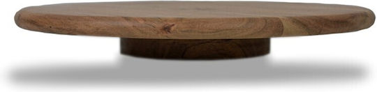 Nakaro Wood Servierplatte Drehend Hölzernes 35x35x4cm 1Stück