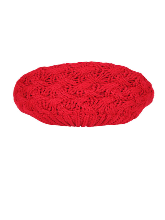 Frauen Wolle Hut Baskenmütze Rot