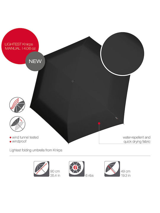 Knirps Us.050 Ultra Light Slim Umbrella Compact Gray