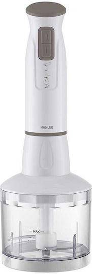 Muhler MB-603 Ραβδομπλέντερ με Ανοξείδωτη Ράβδο 600W Λευκό
