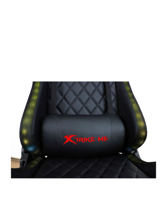 Havit GC907 Καρέκλα Gaming Δερματίνης με Ρυθμιζόμενα Μπράτσα και RGB Φωτισμό Μαύρη