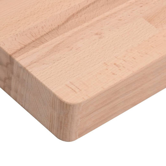 vidaXL Wood Countertop without Sink L100xW60xH4cm Beech wood solid wood