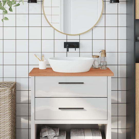 vidaXL Дърво Шкаф без Мивка Д80xШ40xВ2.5см Beech wood solid wood