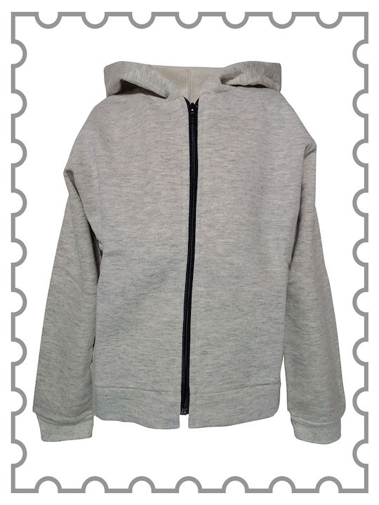 Scarabeo Kids Kinder-Sweatjacke mit Kapuze Gray