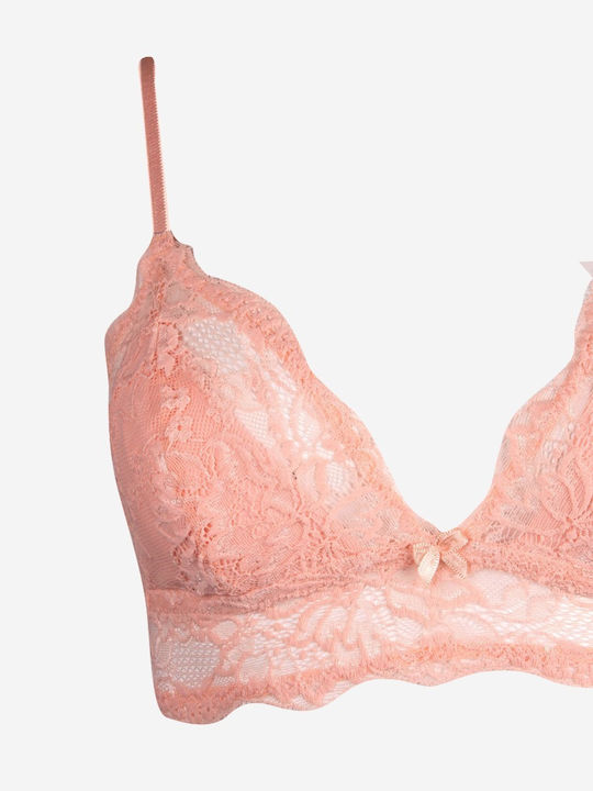 Norddiva Δαντελένιο Σετ Εσωρούχων Bralette με Brazil Σομόν